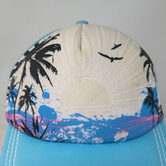 Del Sol Snapback Mesh Back Hat Blue Sunset Logo 100% Polyester - Picture 4 of 11